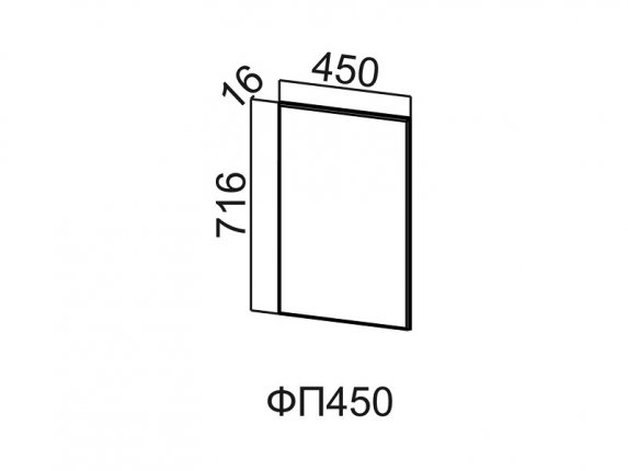 Фасад для посудомоечной машины ФП450 Модус СВ 450х716х16 
