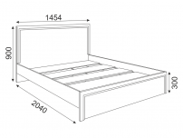 Кровать 1400 с настилом Беатрис М16 орех гепланкт