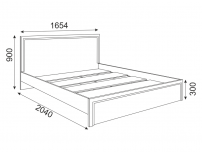Кровать 1600 с настилом Беатрис М06 орех гепланкт