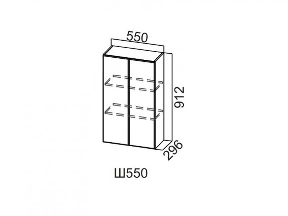 Шкаф навесной 550 Ш550 Вектор 550х912х296