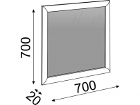 Зеркало Глэдис М29 ШхВхГ 700х700х20 мм